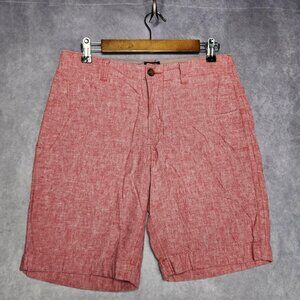 J Crew‎ Gramercy Shorts Mens 30 Pink Red Linen Blend Casual Summer Lightweight